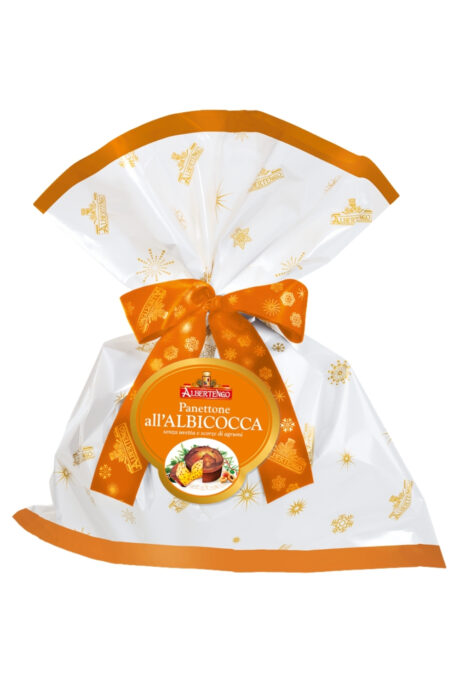 Panettone all'Albicocca Glassato senza uvetta e scorze di agrumi - Albertengo 750g.