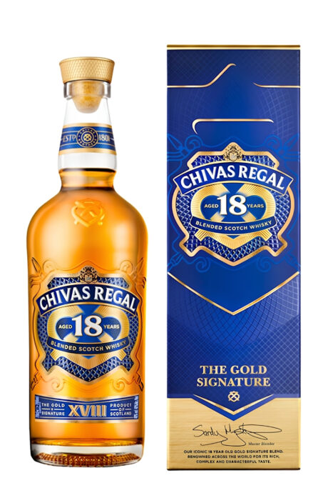 Whisky Scotch Blended Gold Signature 18 Years Old Astucciato - Chivas Regal 70cl