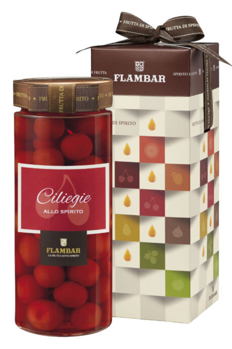 Frutta Sotto Spirito Ciliegie con Cherry Brandy Luxardo Astucciato - 'Flambar' Mazzetti d'Altavilla 640g